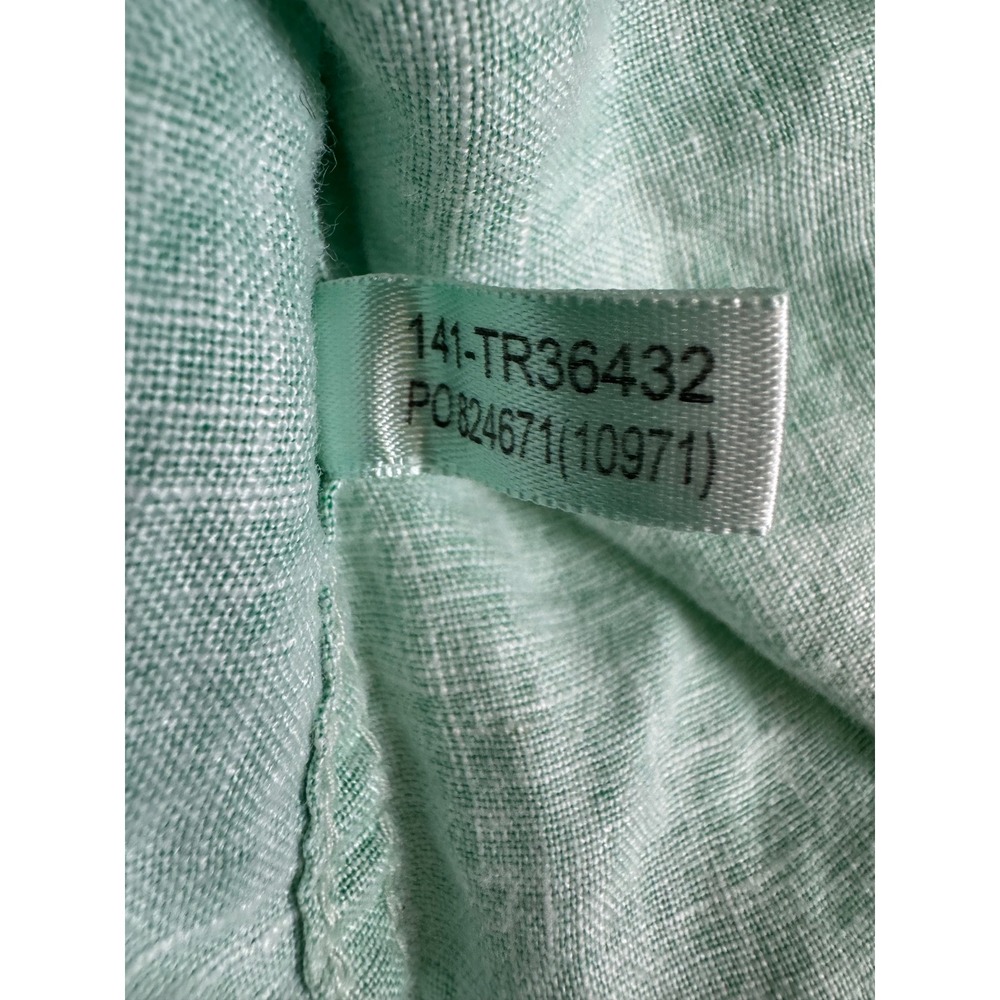 Tommy Bahama Relax Mens XXL Green 100% Linen Long Sleeve Button Up Shirt‎ - Picture 14 of 16